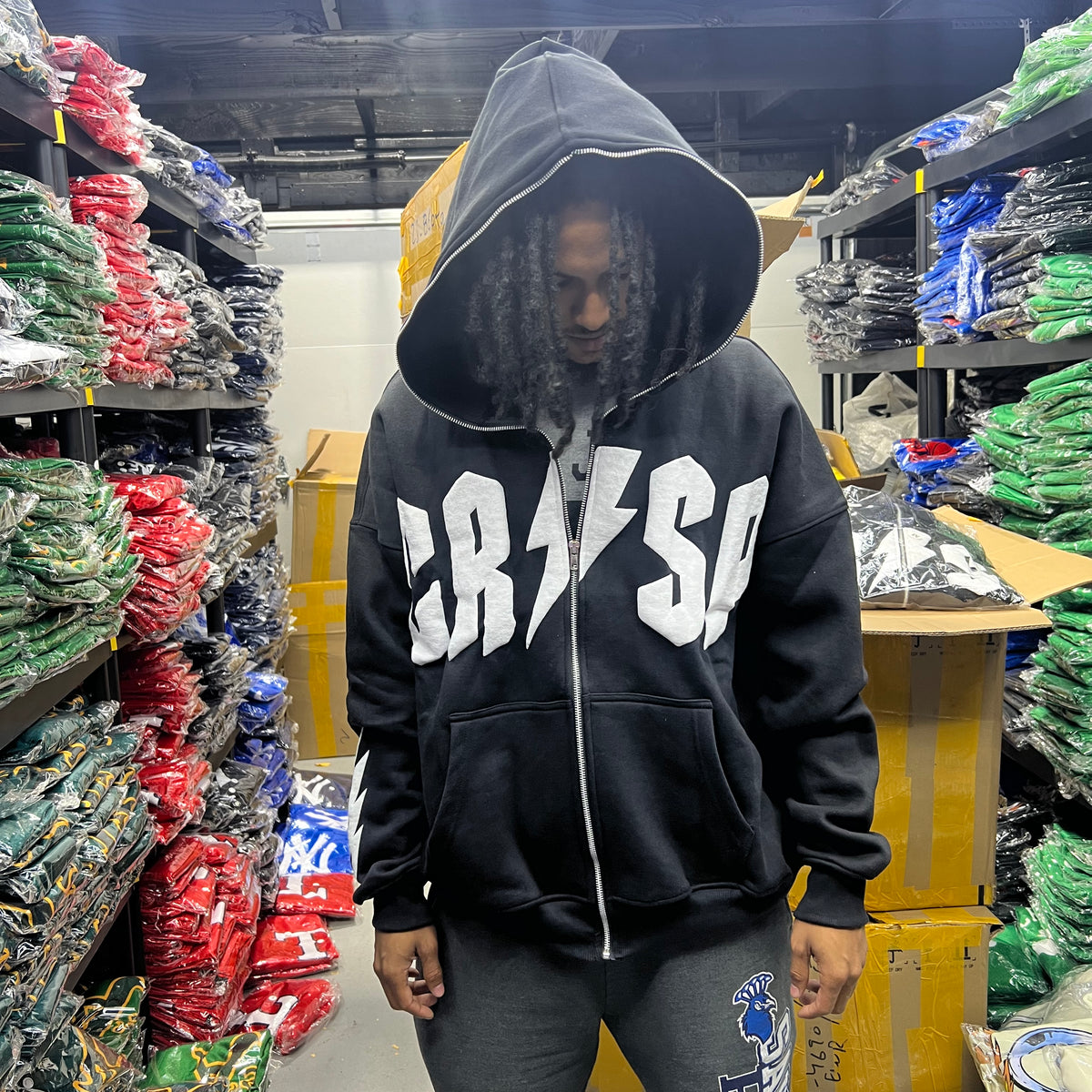Crispy Zip Up Puff Hoodie
