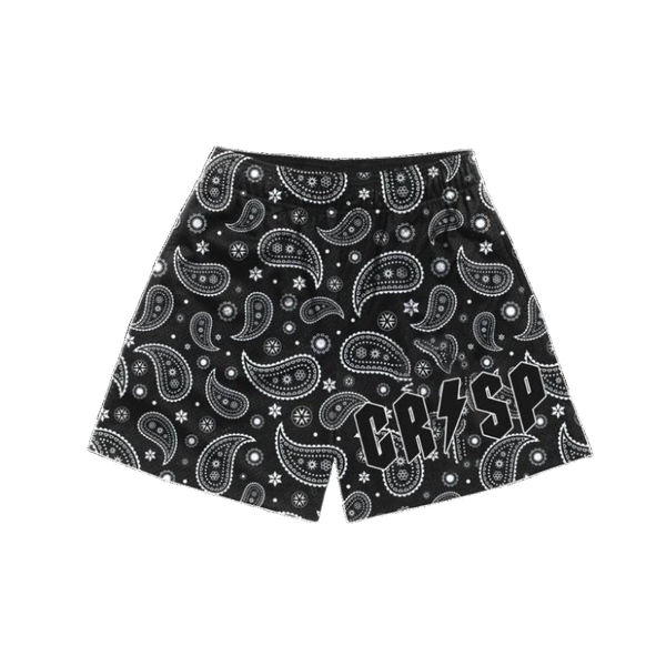 Black Bandana Shorts