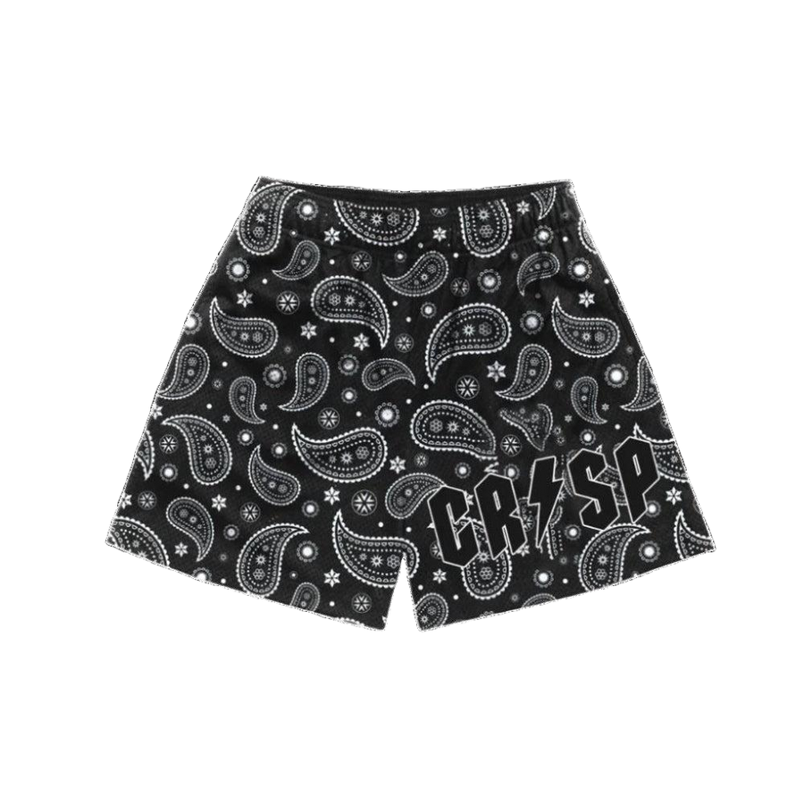 Black Bandana Shorts