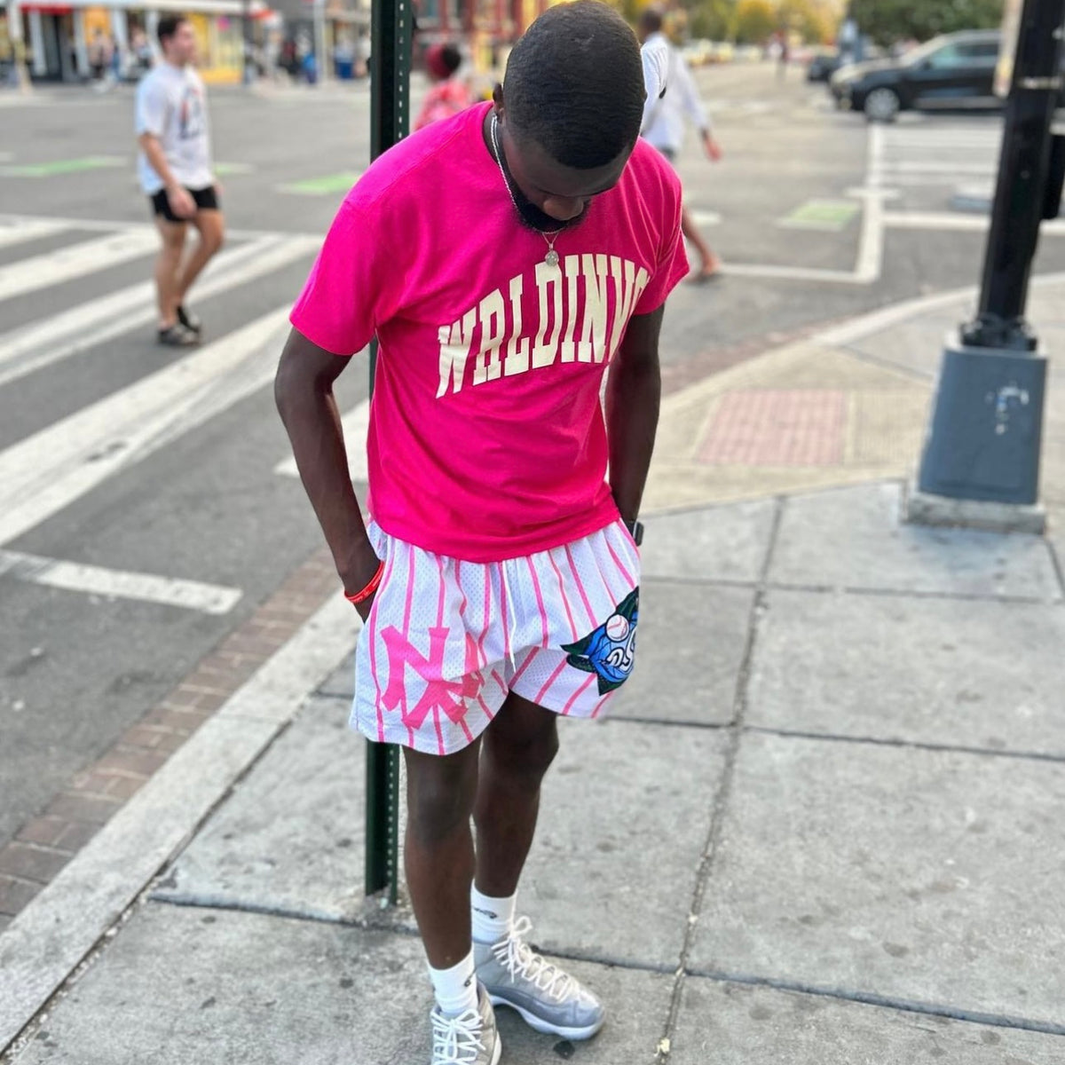 Pink Pinstripes Shorts