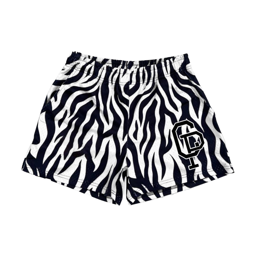 Black and white Tiger print Shorts