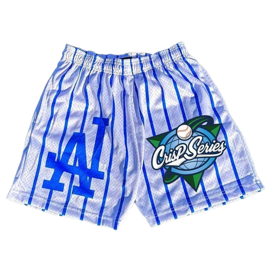 Blue Pinstripes Shorts