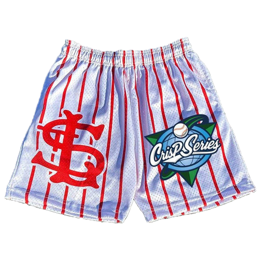 Red Pinstripes Shorts