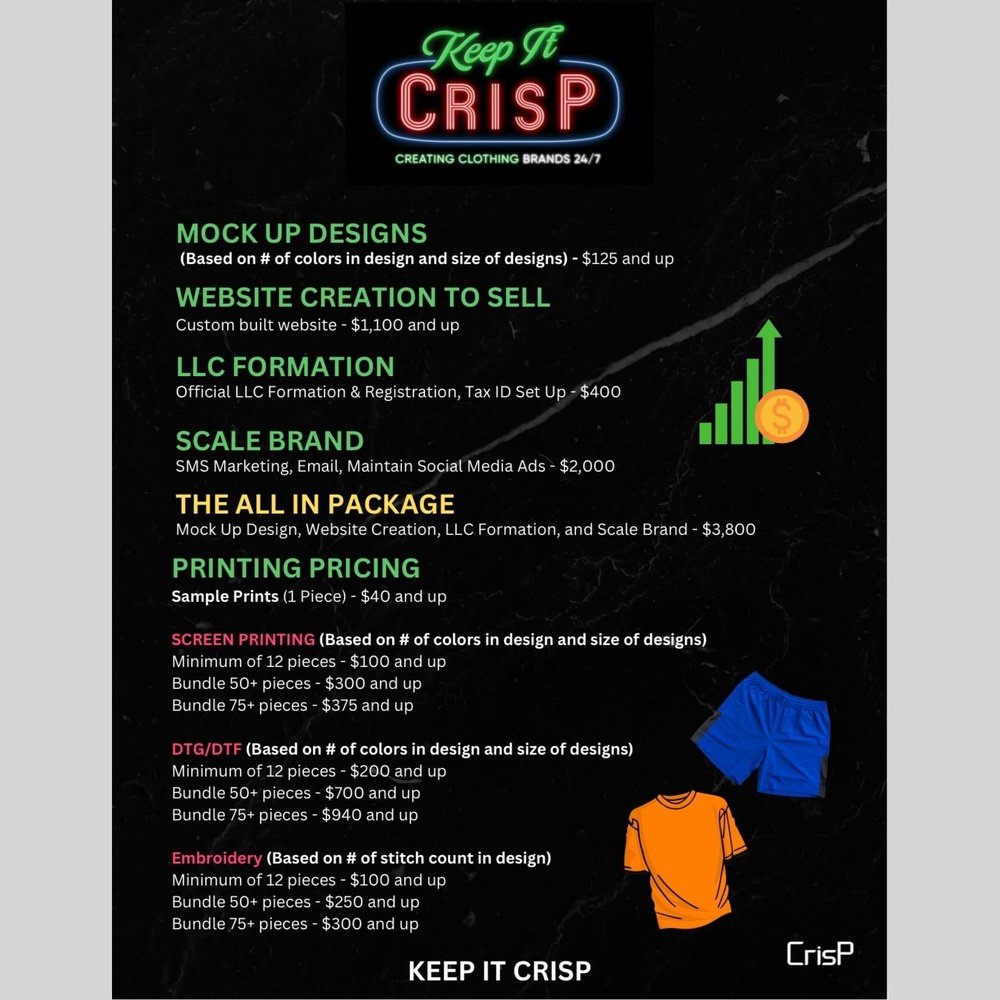 All in package (Building your clothing brand) - CrisP NYC