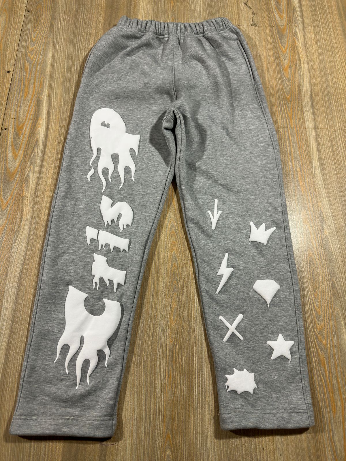 Fired Up Puff Gray Sweats - CrisP NYC