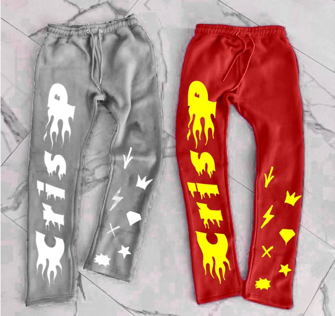 Fired Up Puff Red Sweats - CrisP NYC