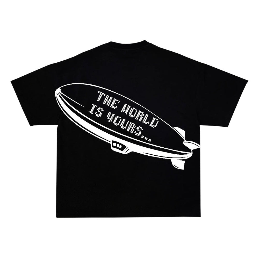 The World is Yours Black tee - CrisP NYC