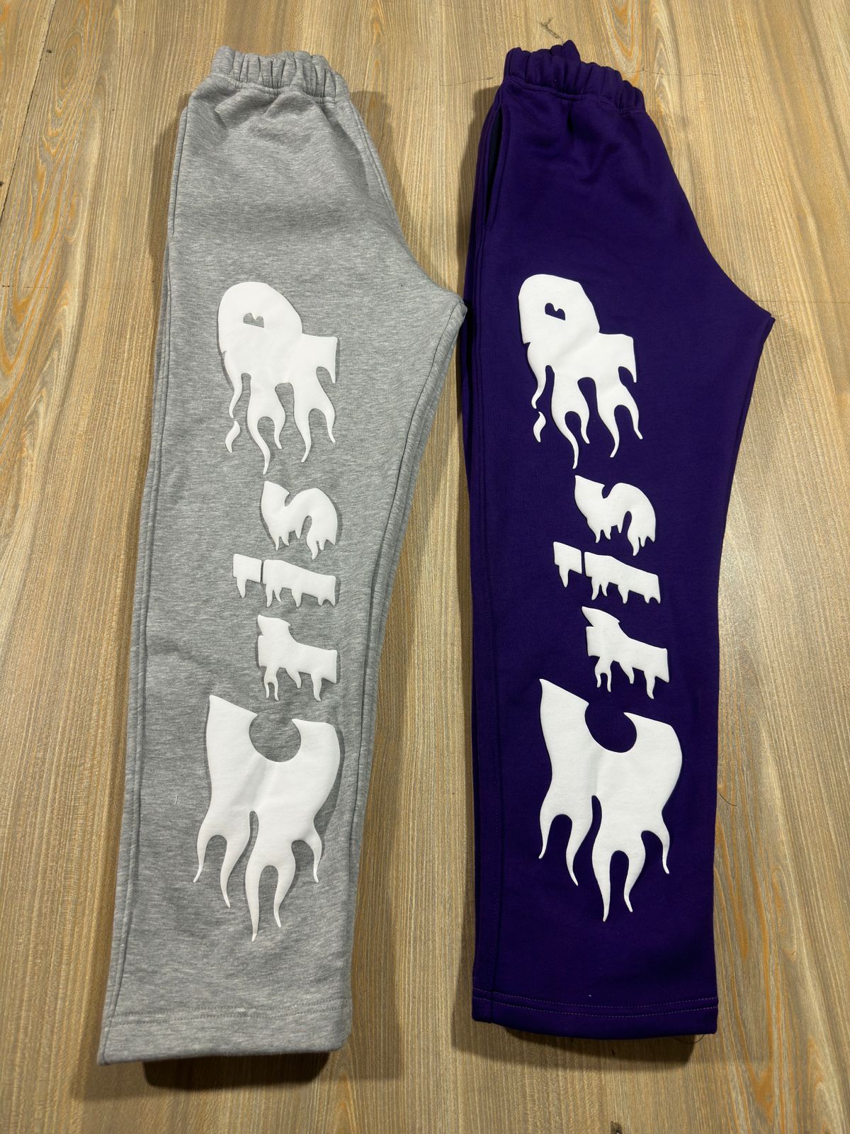 Fired Up Puff Gray Sweats - CrisP NYC