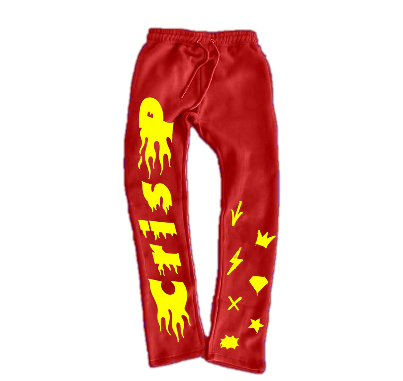 Fired Up Puff Red Sweats - CrisP NYC