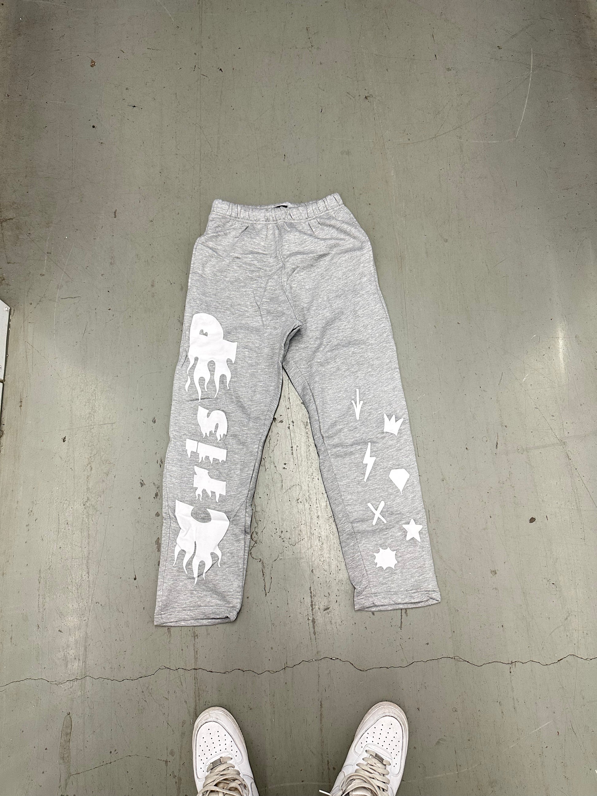 Fired Up Puff Gray Sweats - CrisP NYC